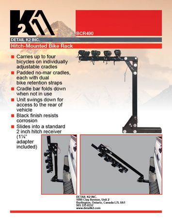 dk2 hitch mounted 4 bicycle carrier