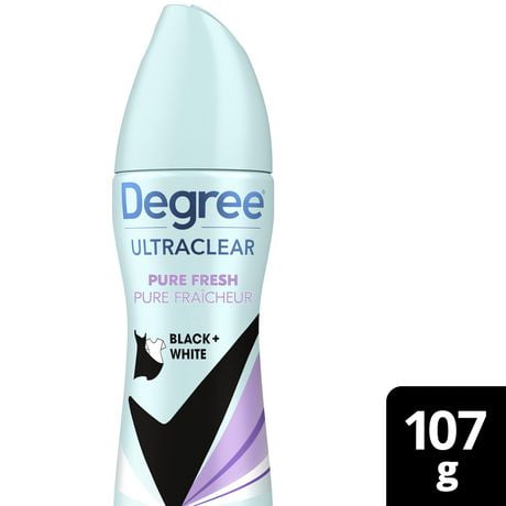 Antisudorifique en Vaporisateur à Sec Degree UltraClear Black + White Pure Fraîcheur 107g Antisudorifique