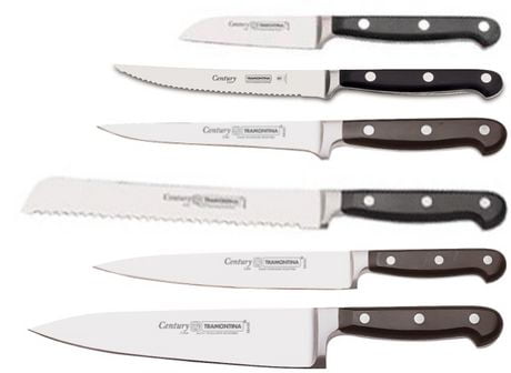 Tramontima Century Collection 7-Piece Knife Set with Holder | Walmart ...