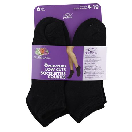 Fruit of the Loom Women's 6 Pair Low Cut Socks 