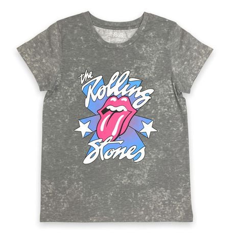 Rolling Stones T-shirt fille. Ce t-shirt ample à manches courtes pour fille est parfait à porter avec n'importe quel bas et