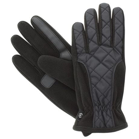 isotoner® Women's IS048 SmartDRI® SmarTouch® Stretch Fleece Gloves with Diamond Softshell Inset, Sizes:<br>S/M<br>L/XL