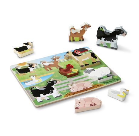 melissa and doug chunky puzzle farm animals