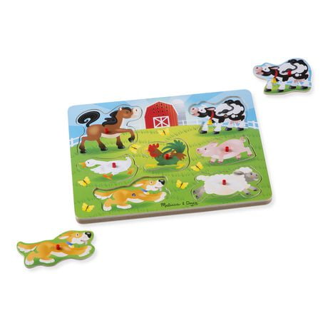 Melissa & Doug Wooden 7-Piece On the Farm Sound Puzzle | Walmart Canada