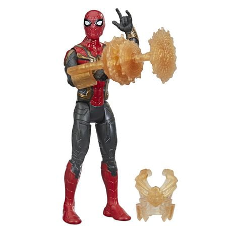 Marvel Spider-Man 6-Inch Mystery Web Gear Iron Spider Integrated Suit Action Figure, Includes Mystery Web Gear Armor Accessory and Character Accessory, Ages 4 and Up