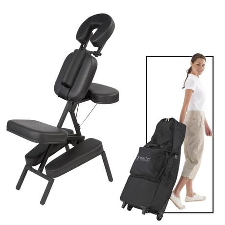 Master Massage The Apollo Portable Massage Chair Package, Black Color