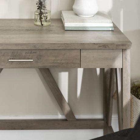 manor park rustic farmhouse computer writing desk with drawer