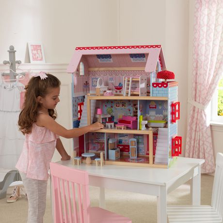 kidkraft chelsea doll cottage with 16 accessories included