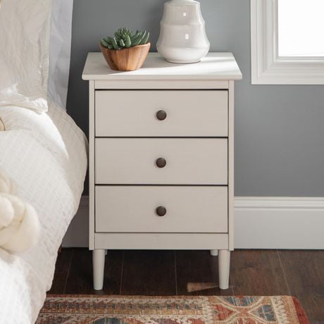 Manor Park Modern 3 Drawer Wood Nightstand Multiple Finishes Walmart Canada