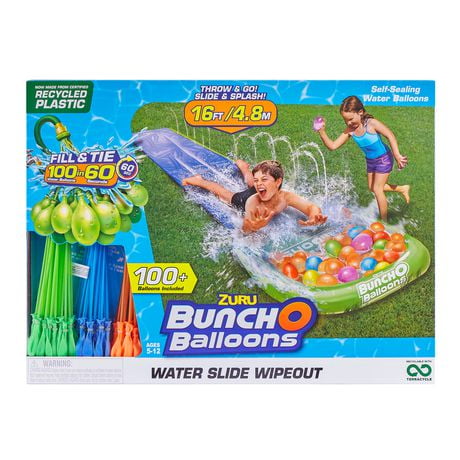 Bunch O Balloons Water Slide Wipeout (1x Lane)