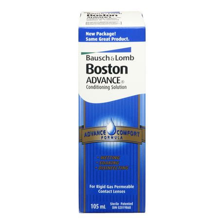 Bausch + Lomb Boston Advance Solution de traitement Agent de conservation et d’hydratation. Pour lentilles cornéennes rigides perméables aux gaz.
