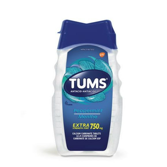 Tums  Extra Strength 750mg Antacid for Heartburn Relief, 100 count Peppermint