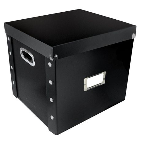 Snap-N-Store Vinyl Storage Record Box - Black