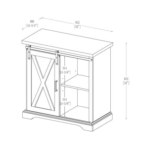 Manor Park Farmhouse Barn Door Accent Accent And Entryway Table