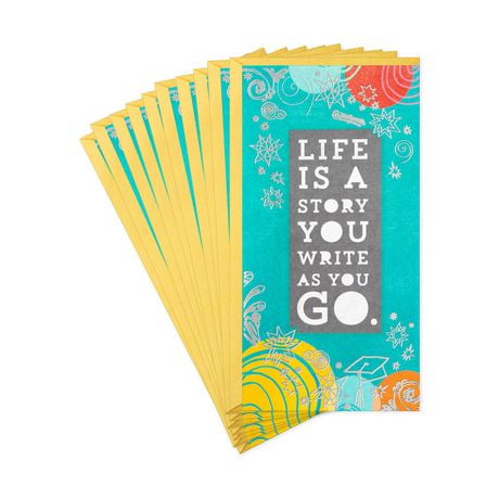 Hallmark Pack of 10 Graduation Cards Money Holders or Gift Card Holders (Life is a Story)