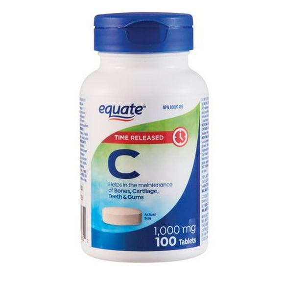 Equate Vitamin C 1000mg Time-Release, 100 Tablets