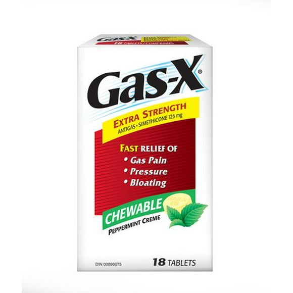 Gas-X Extra-Fort soulagement rapide à croquer 18 comprimés menthe