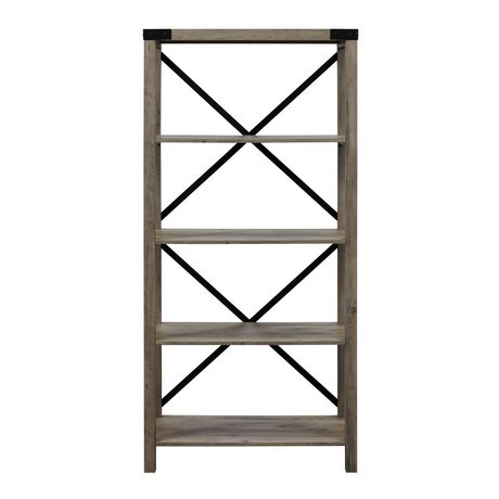 Manor Park 4 Shelf Farmhouse Metal Bookcase - Multiple Finishes ...