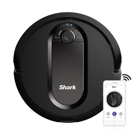 Shark RV990CA EZ Robot Vacuum with Row-by-Row Cleaning, Powerful Suction, Perfect for Pet Hair, Wi-Fi Connected, Black