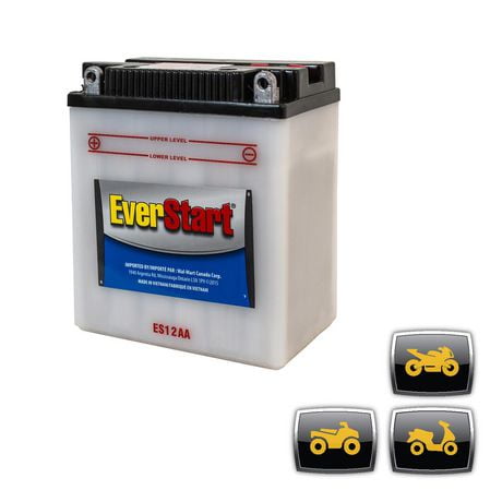 EverStart POWERSPORT ES12AA, 12 Volt, Power Sports Battery, 165 CCA, Everstart, Power Sports Battery