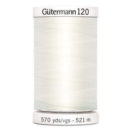 Gutermann 120 100% Polyester All Purpose Thread, 521 m / 570 yds