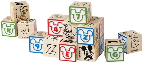 Melissa & Doug Disney Classics My First Wooden Block Set - Abc's & 123 ...