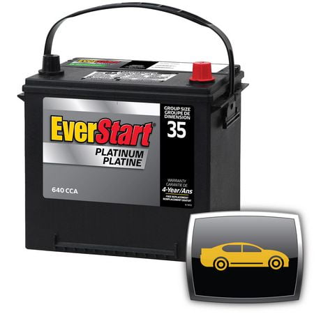 EverStart AUTO PLAT-MAXX-35N, 12 Volt, Car Battery, Group Size 35, 640 CCA, EverStart, Car Battery