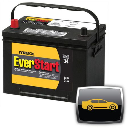 EverStart AUTO MAXX-34N, 12 Volt, Car Battery, Group Size 34, 800 CCA, EverStart, Car Battery