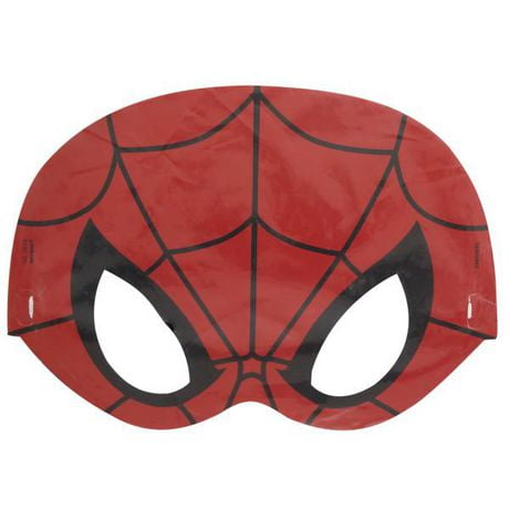 Spiderman Party Masks, 8ct, Masks are one-size-fits-most