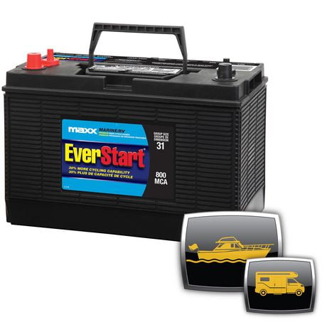 EverStart POWER MAXX-29DCDT – 12 Volt, Batterie Marine/VR, groupe 31, 800 ADM EverStart – Batterie marine