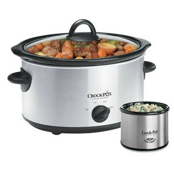 8 Qt. Stainless Steel Slow Cooker, with Little Dipper - SCV803SS-033, Serves 10 people