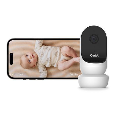 Moniteur bébé intelligent Owlet Cam 2 - Caméra vidéo HD, WiFi crypté, température, vision nocturne, conversation bidirectionnelle Caméra de chouette 2