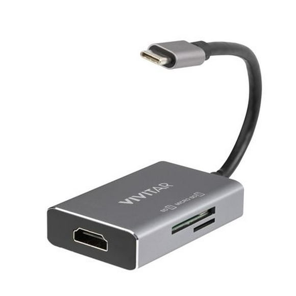 VIVITAR USB TYPE C HDMI CARD READER, TYPE C HDMI CARD READER