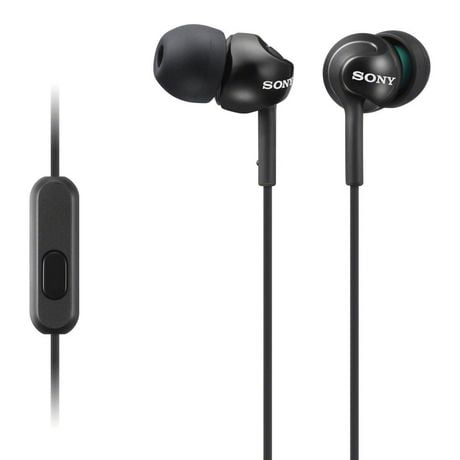 SONY MDR-EX110AP/B Step-up Ex Series Earbud Headset - White, In-ear Headphones