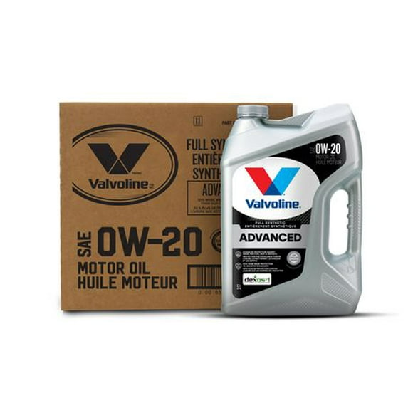 Valvoline Advanced Full Synthetic 0W20 Motor Oil 5L Case Pack