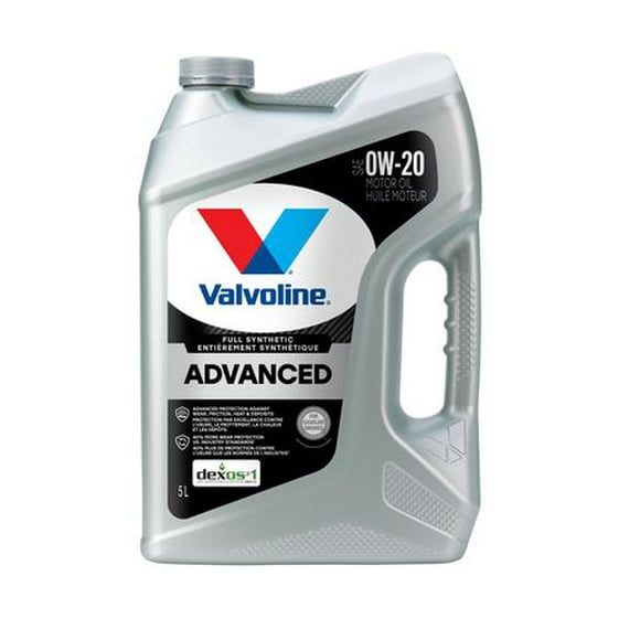 Valvoline Advanced Full Synthetic 0W20 Motor Oil, Easy Pour – 5L Jug