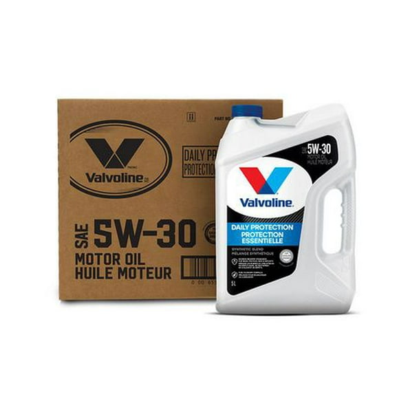 Caisse d’huile à moteur Valvoline Protection essentielle au mélange synthétique 5W-30 caisse de 5L