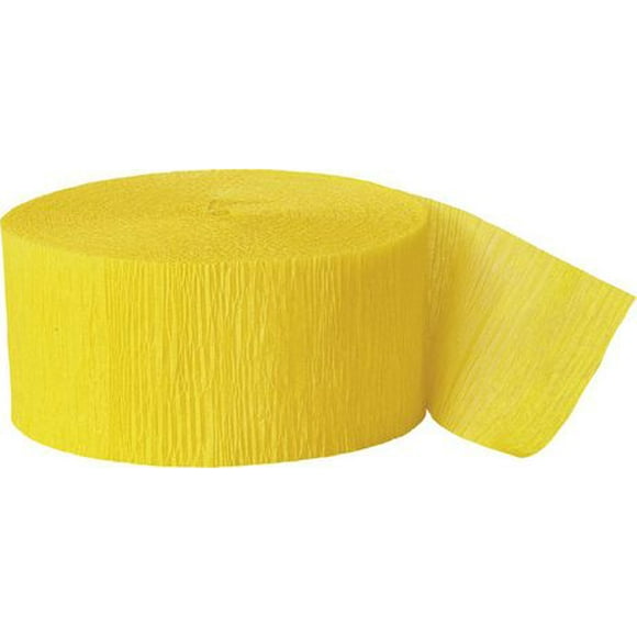 Yellow Crepe Streamer, 81 ft, Includes 81ft streamer