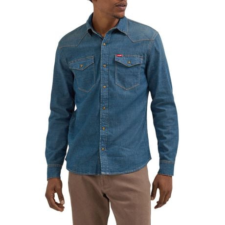 Wrangler denim de mode à manches longues pour hommes