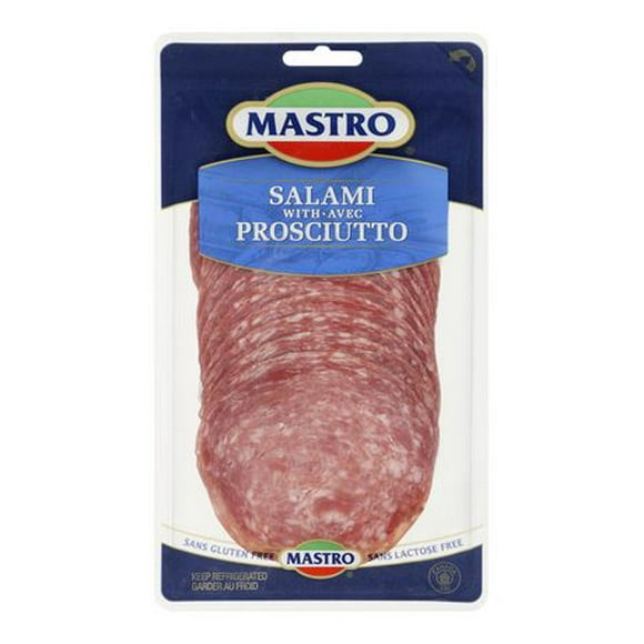 Salami tranché Mastro sans gluten avec Prosciutto 100g