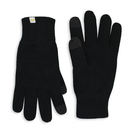 Men's Touch-Friendly Knit Gloves, One size