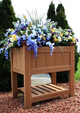 New England Arbors Bloomsbury Raised Planter Box - VA84060 