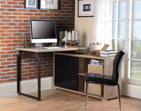 sliding l shaped desk