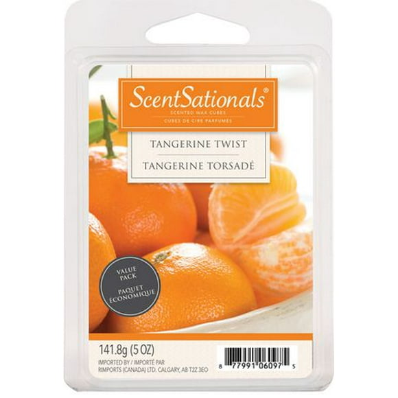 Cubes de cire parfumée ScentSationals Paquet économique - Torsade mandarine 5,0 fois (141,8 g)