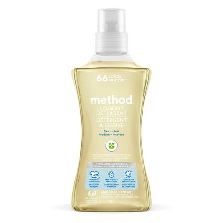 Method Laundry Detergent, Free + Clear, 1.58L, 66 Loads | Walmart Canada