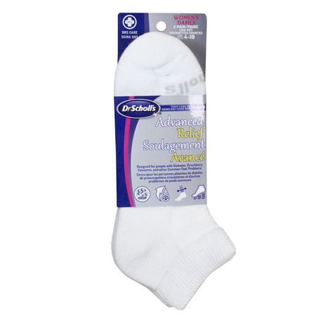 Dr. Scholl's Soulagement Avancé socquettes courtes pour diabetiques et circulation pour femmes - 2 paire Pointures de souliers 4-10