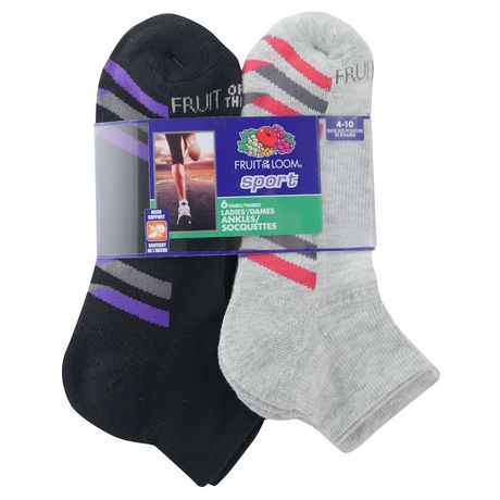 Fruit of the Loom Women's Sport Ankle Socks - 6 pair | Walmart Canada