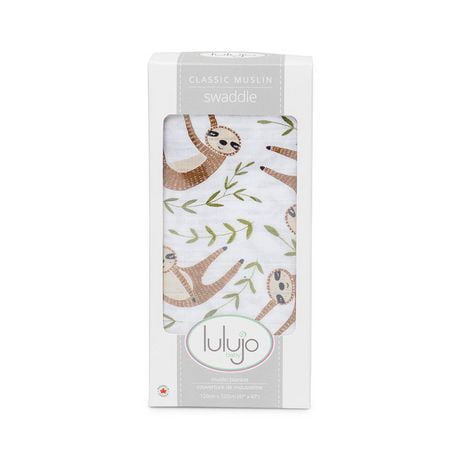 Lulujo Couverture D Emmaillotage De Coton De Mousseline De Bebe Couverture D Allaitement Poussette Paresseux Moderne Walmart Canada