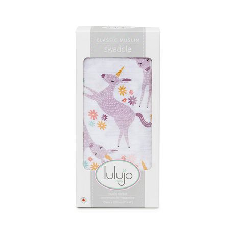 Lulujo Couverture D Emmaillotage De Coton De Mousseline De Bebe Couverture D Allaitement Poussette Licorne Moderne Walmart Canada