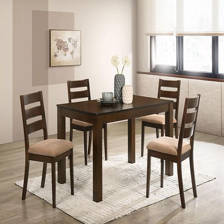 Aerys 5 Pc Terry Dining Set, Farmhouse Table And 4 Chairs